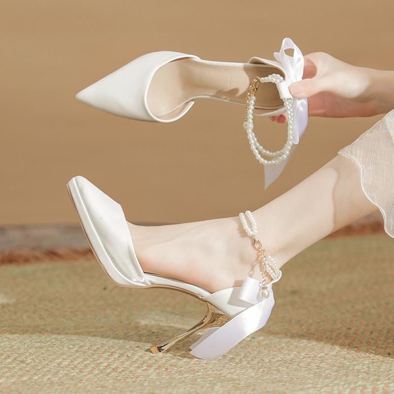 High Heel Pumps Pointed Toe Stiletto Waterproof Platform Women's Shoes