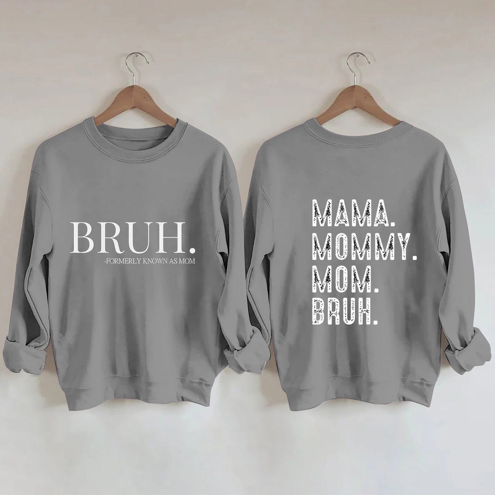 Simple Letter Printed Round Hoodie