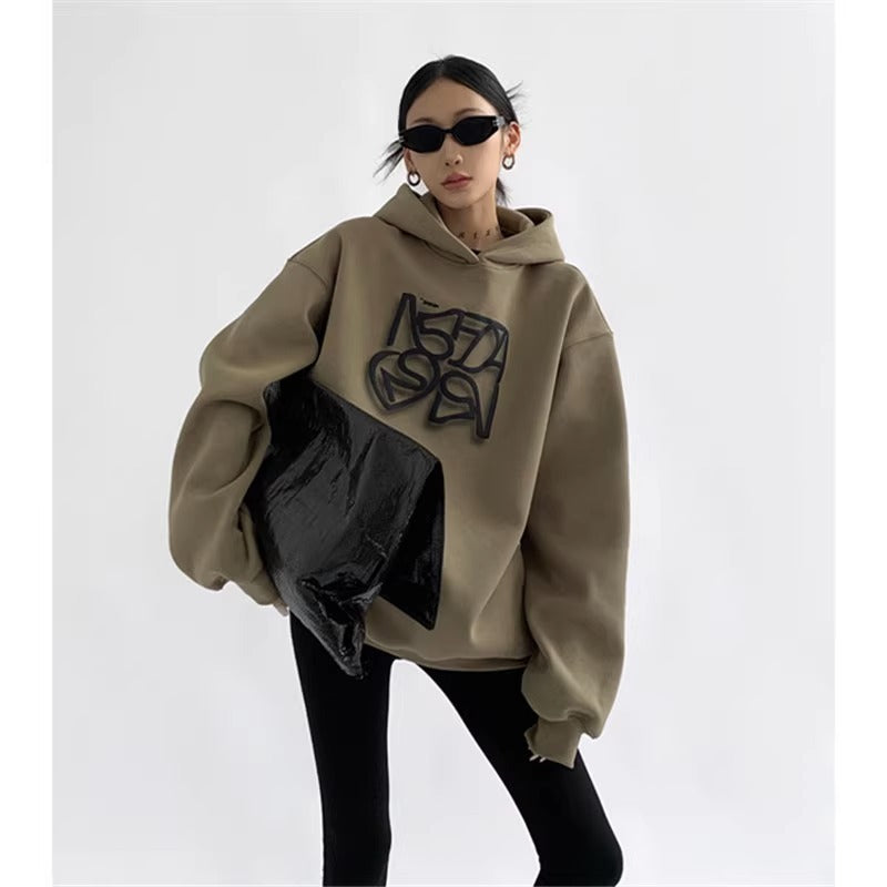 Heavy Cotton American Hooded Sweater For Women