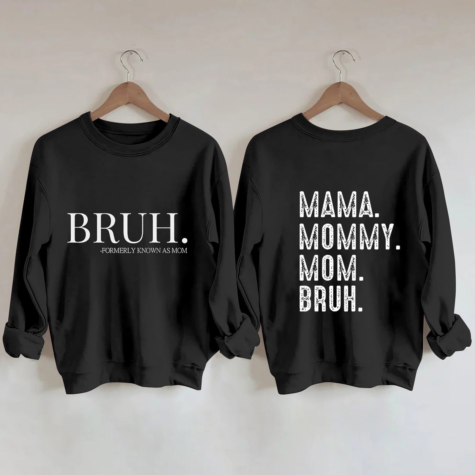 Simple Letter Printed Round Hoodie