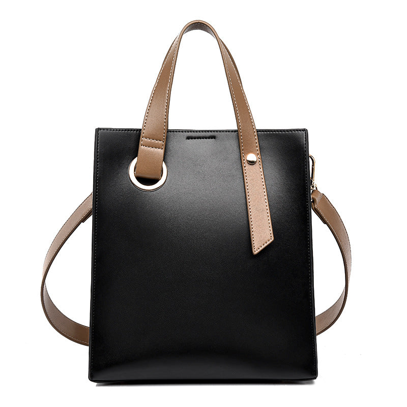 Casual Simple Portable Texture Wide Shoulder Strap Shoulder Bag