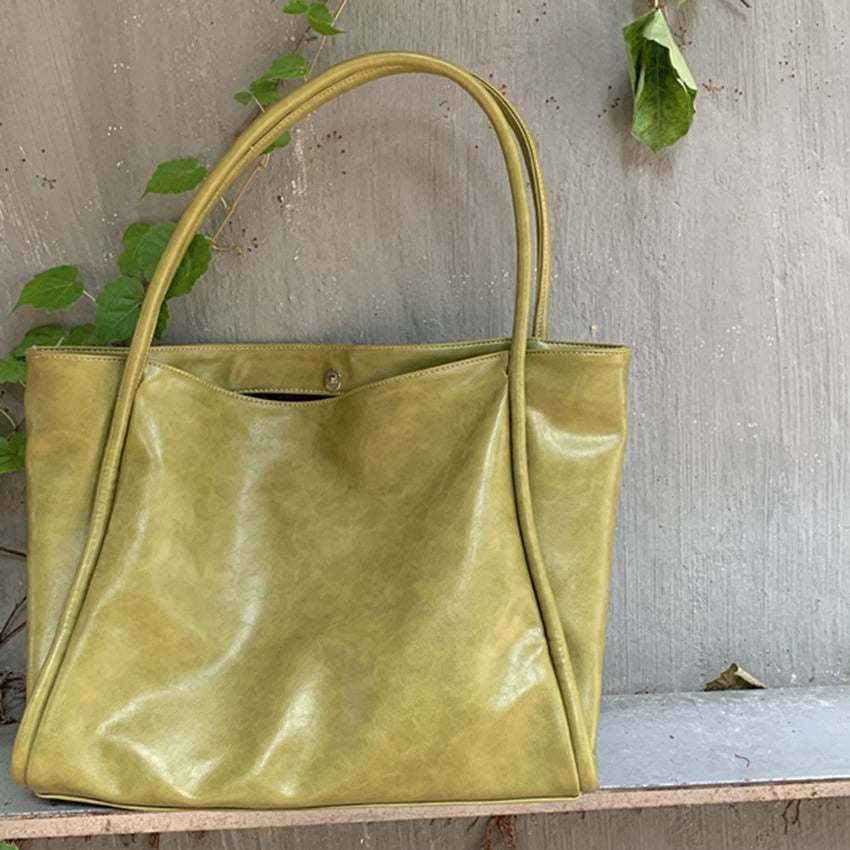 Women's Large Simple Niche Large Capacity Shopping Bag