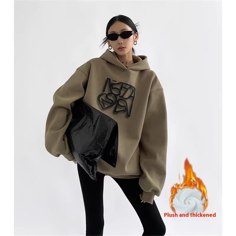 Heavy Cotton American Hooded Sweater For Women