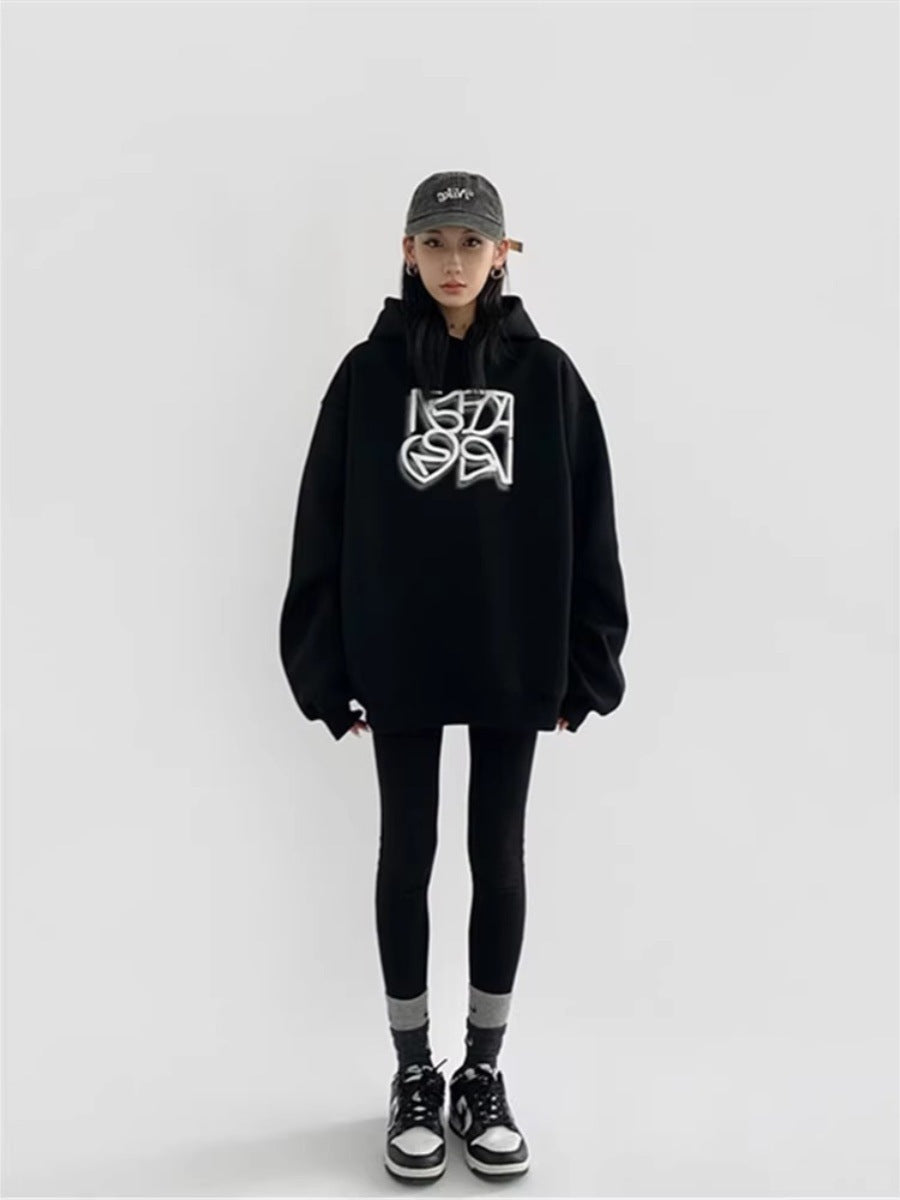 Heavy Cotton American Hooded Sweater For Women