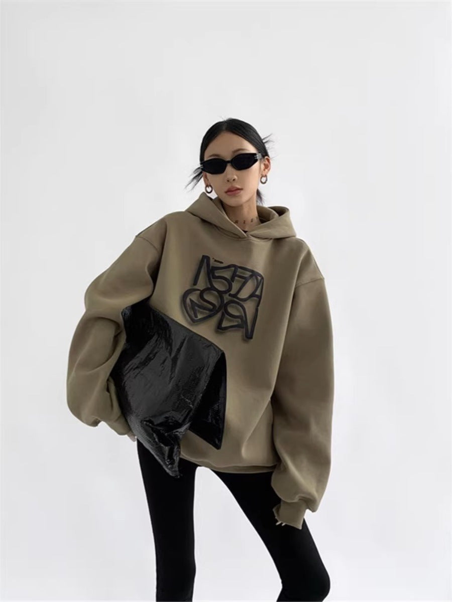 Heavy Cotton American Hooded Sweater For Women