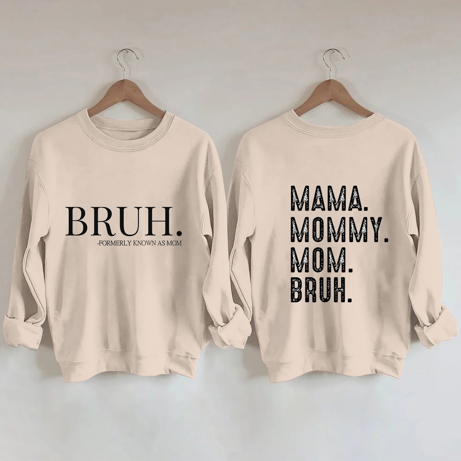Simple Letter Printed Round Hoodie