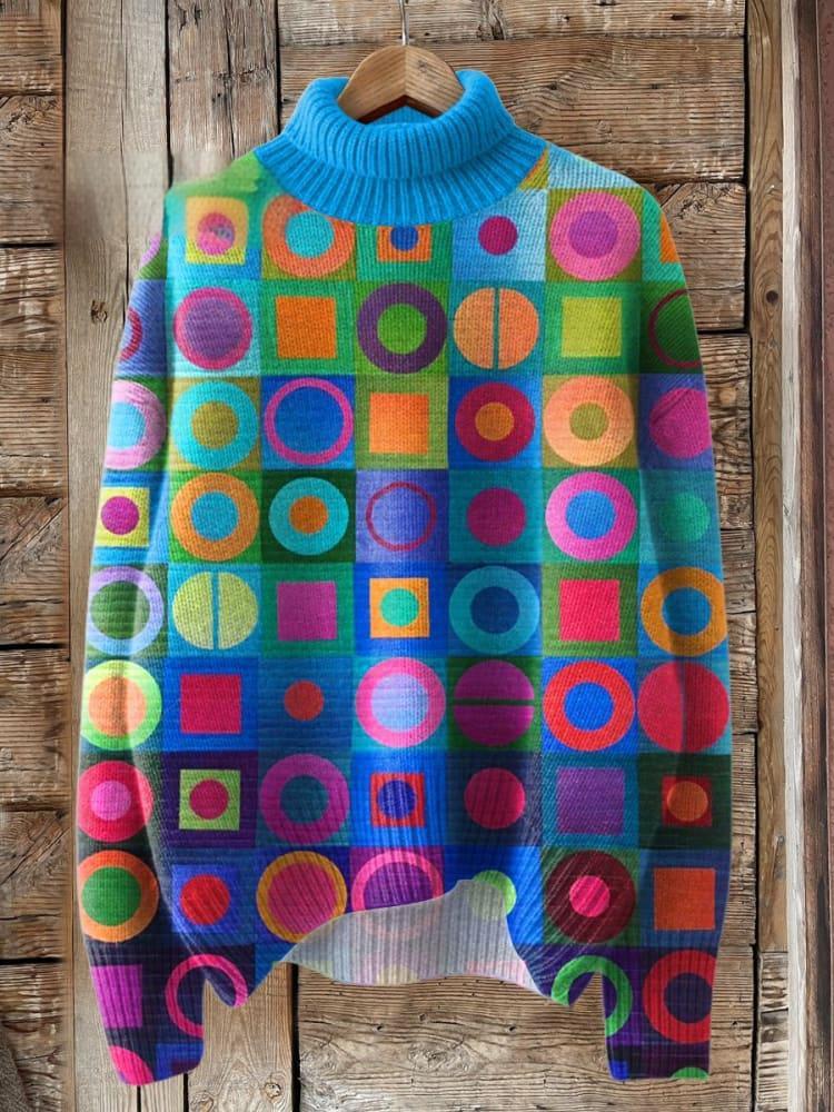 Christmas Totem Women's Printed Wear Turtleneck Sweater