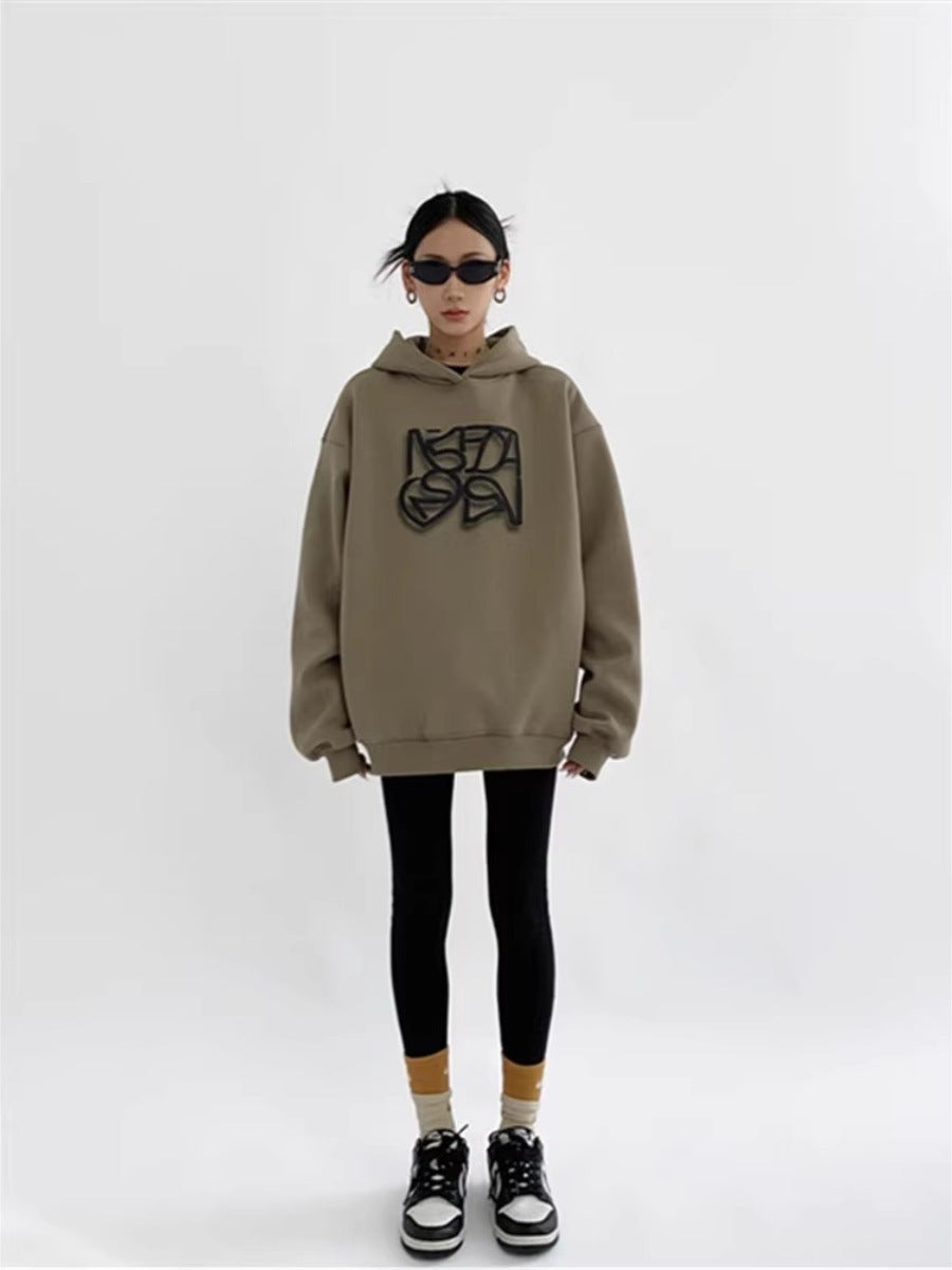 Heavy Cotton American Hooded Sweater For Women
