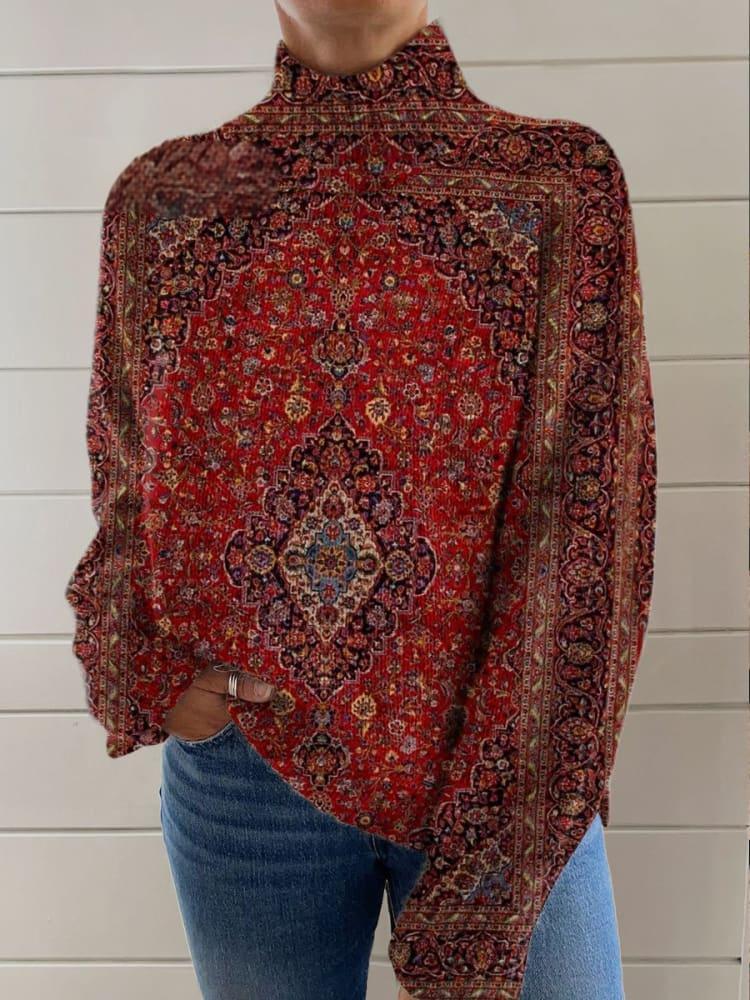 Christmas Totem Women's Printed Wear Turtleneck Sweater
