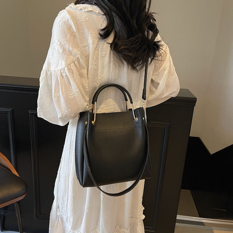Simple All-match Shoulder Portable Cross Body Bucket Bag