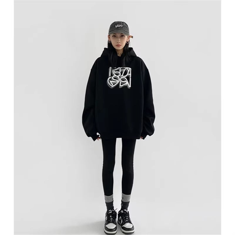 Heavy Cotton American Hooded Sweater For Women