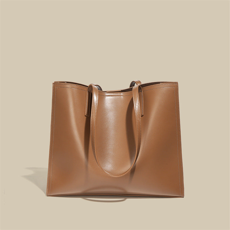 Women's Large-capacity High-grade One Shoulder Genuine Leather Handbag