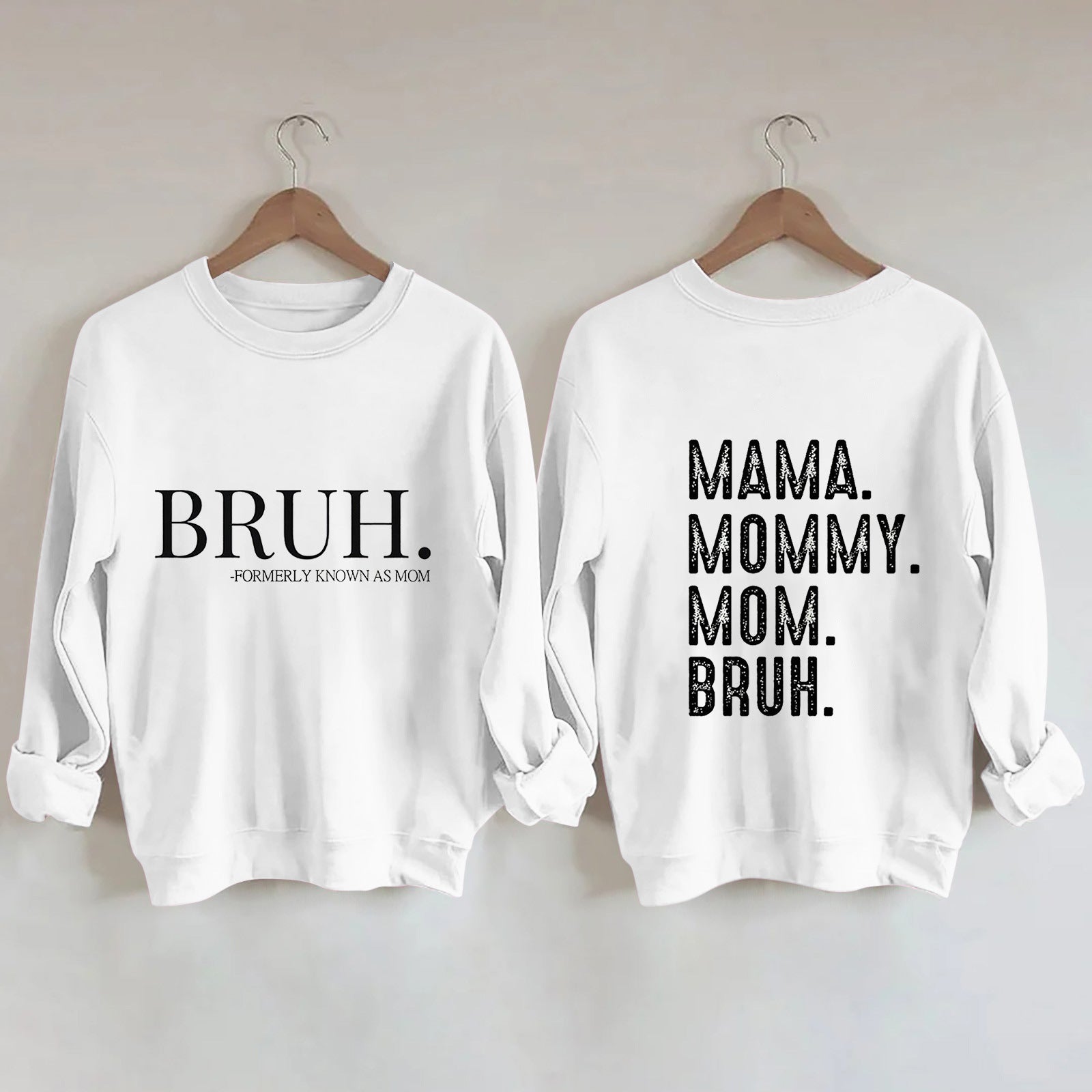Simple Letter Printed Round Hoodie