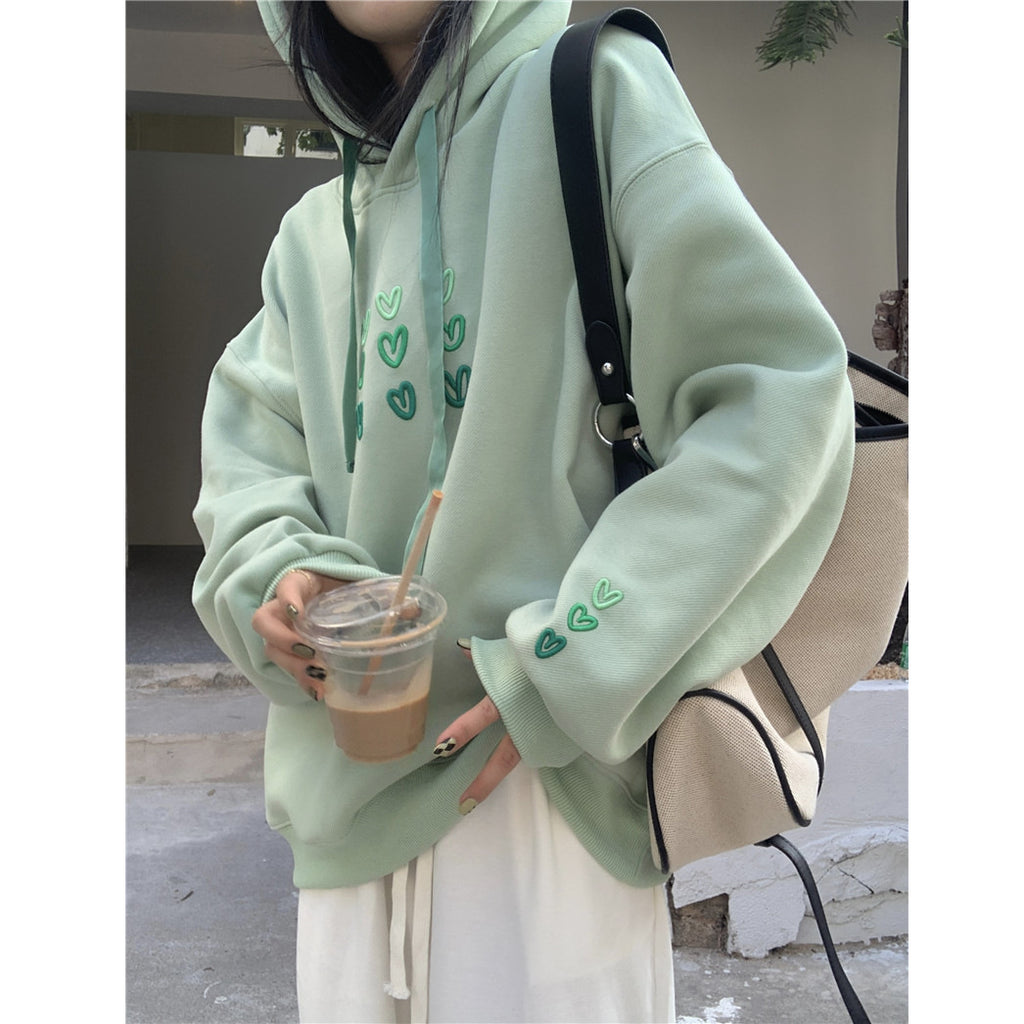 American Retro Loose Casual Printed Hoodie