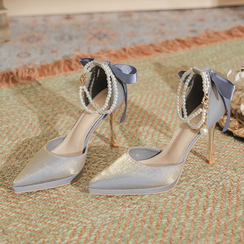 High Heel Pumps Pointed Toe Stiletto Waterproof Platform Women's Shoes