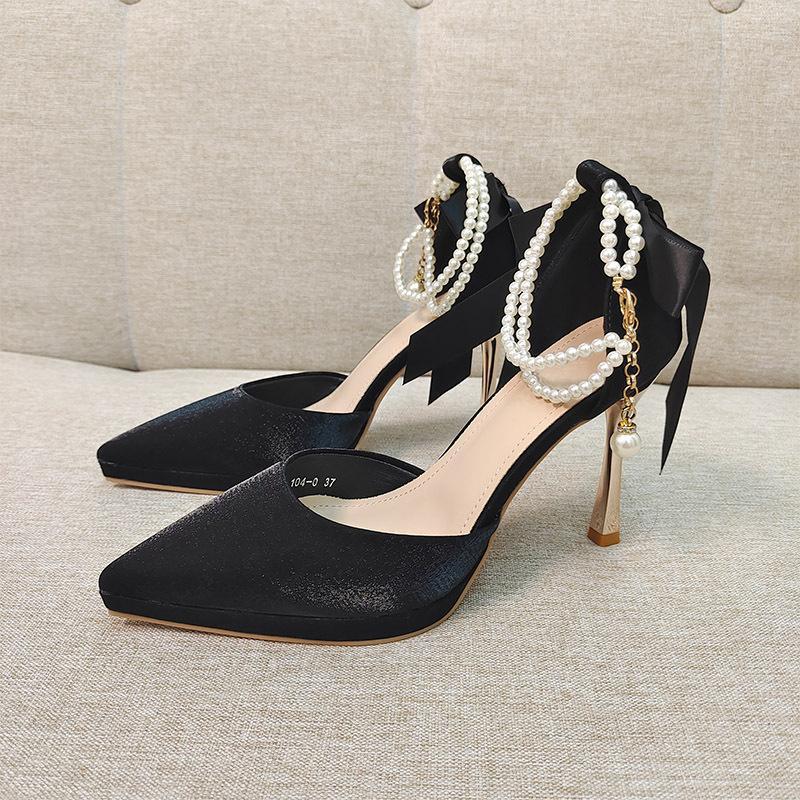 High Heel Pumps Pointed Toe Stiletto Waterproof Platform Women's Shoes