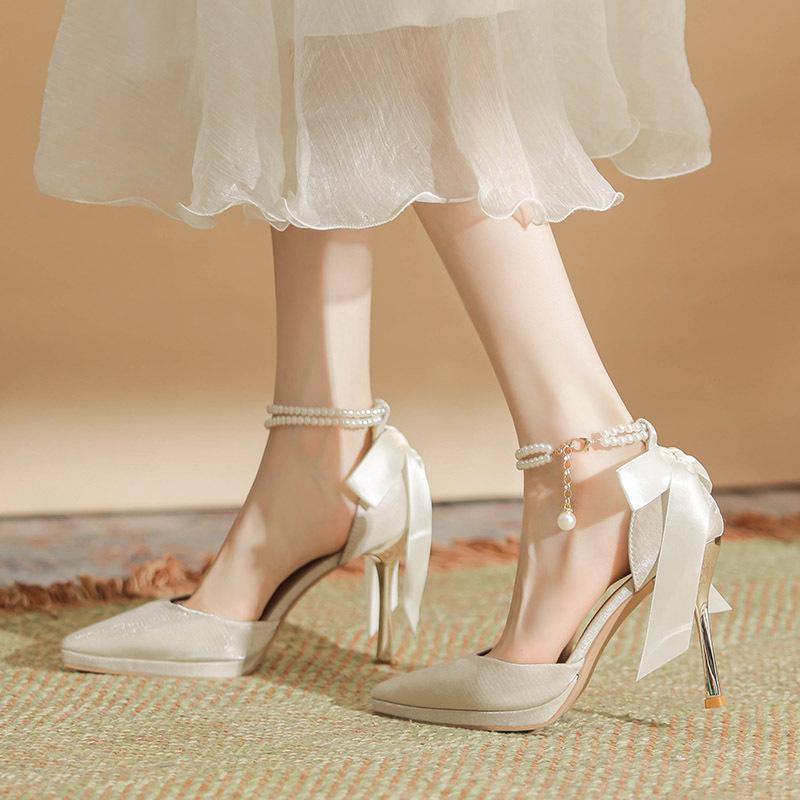 High Heel Pumps Pointed Toe Stiletto Waterproof Platform Women's Shoes