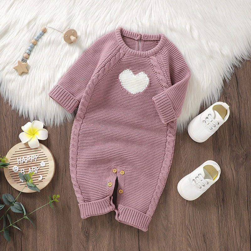 Baby Korean Style Baby Clothes Knitted Romper