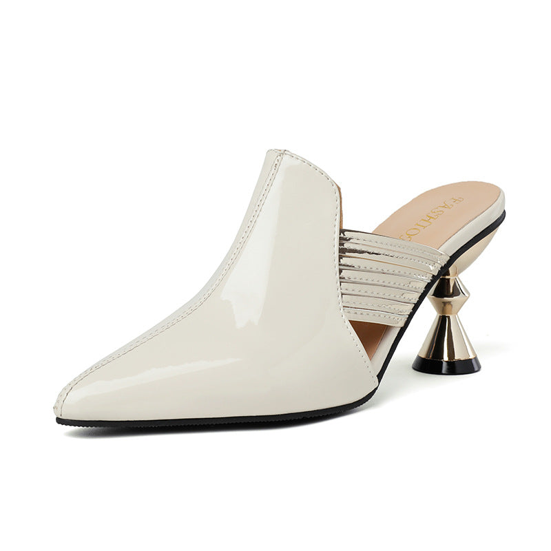Fashionable Chunky Heel One-line Fashion Women's Shoes
