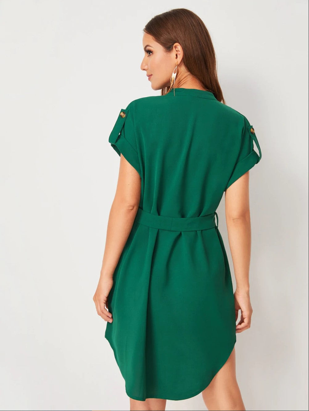 Women's Fashion Bowknot Short Sleeve Dress