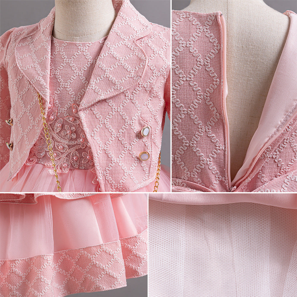 Girls' Fashion Special Dress Three-piece Suit