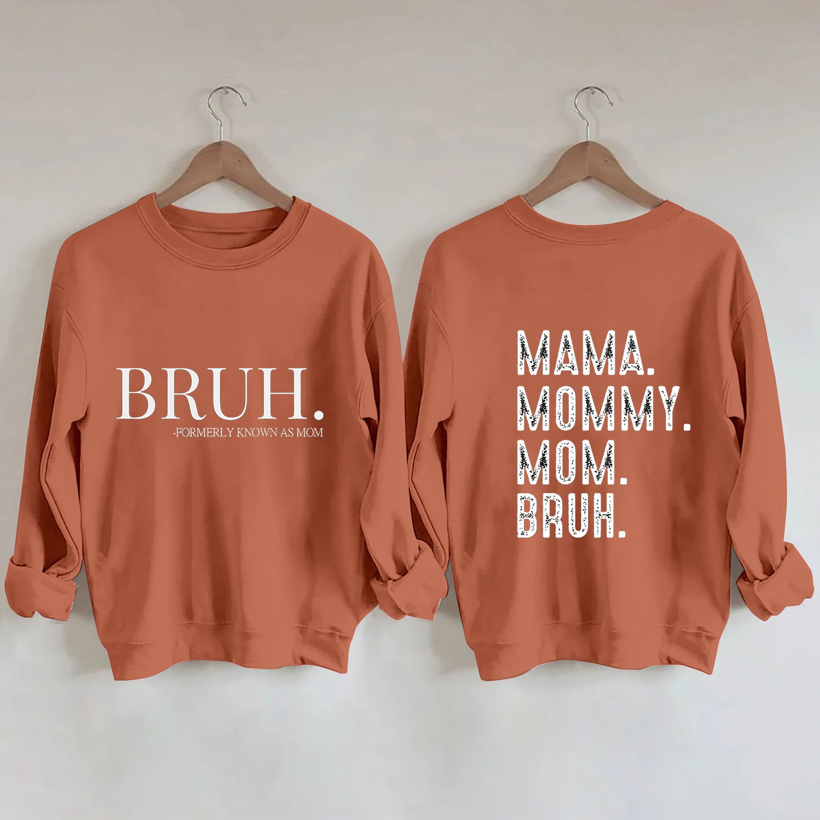 Simple Letter Printed Round Hoodie