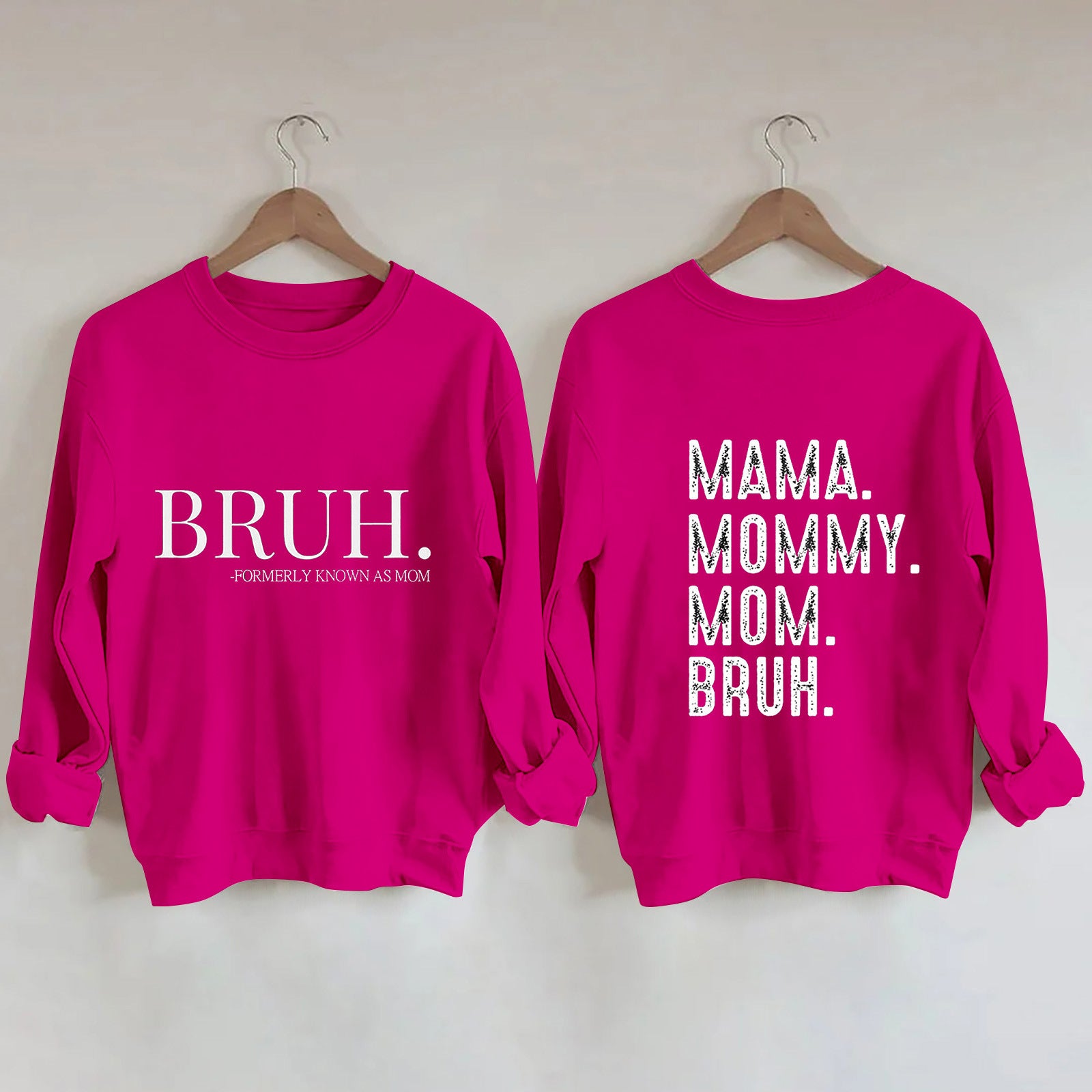 Simple Letter Printed Round Hoodie