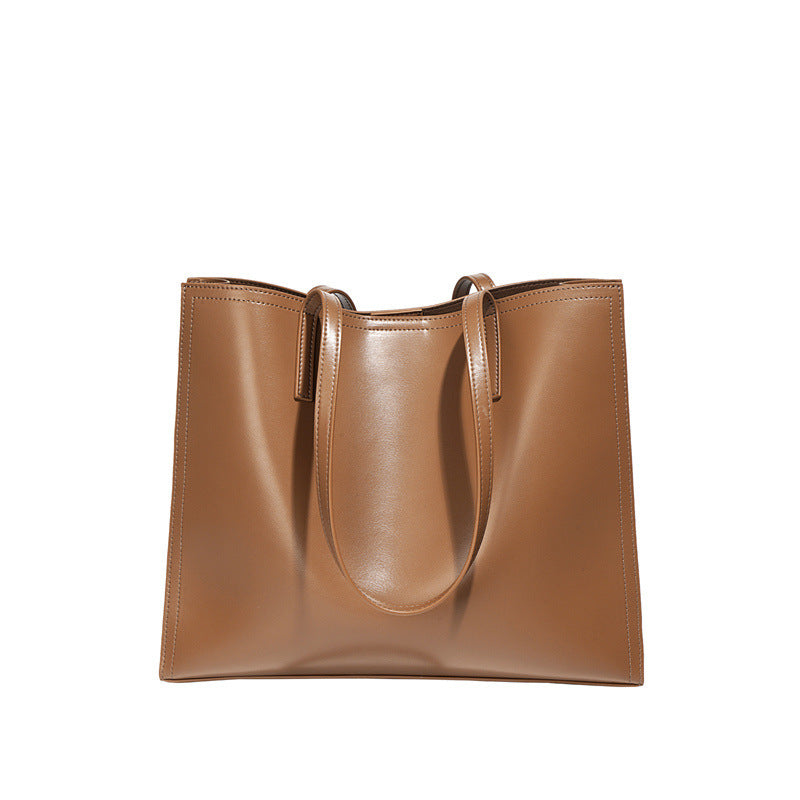 Women's Large-capacity High-grade One Shoulder Genuine Leather Handbag