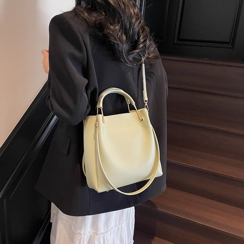 Simple All-match Shoulder Portable Cross Body Bucket Bag
