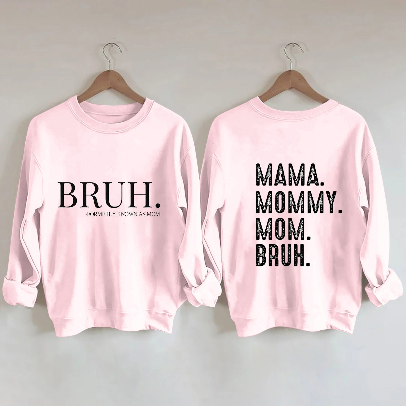 Simple Letter Printed Round Hoodie