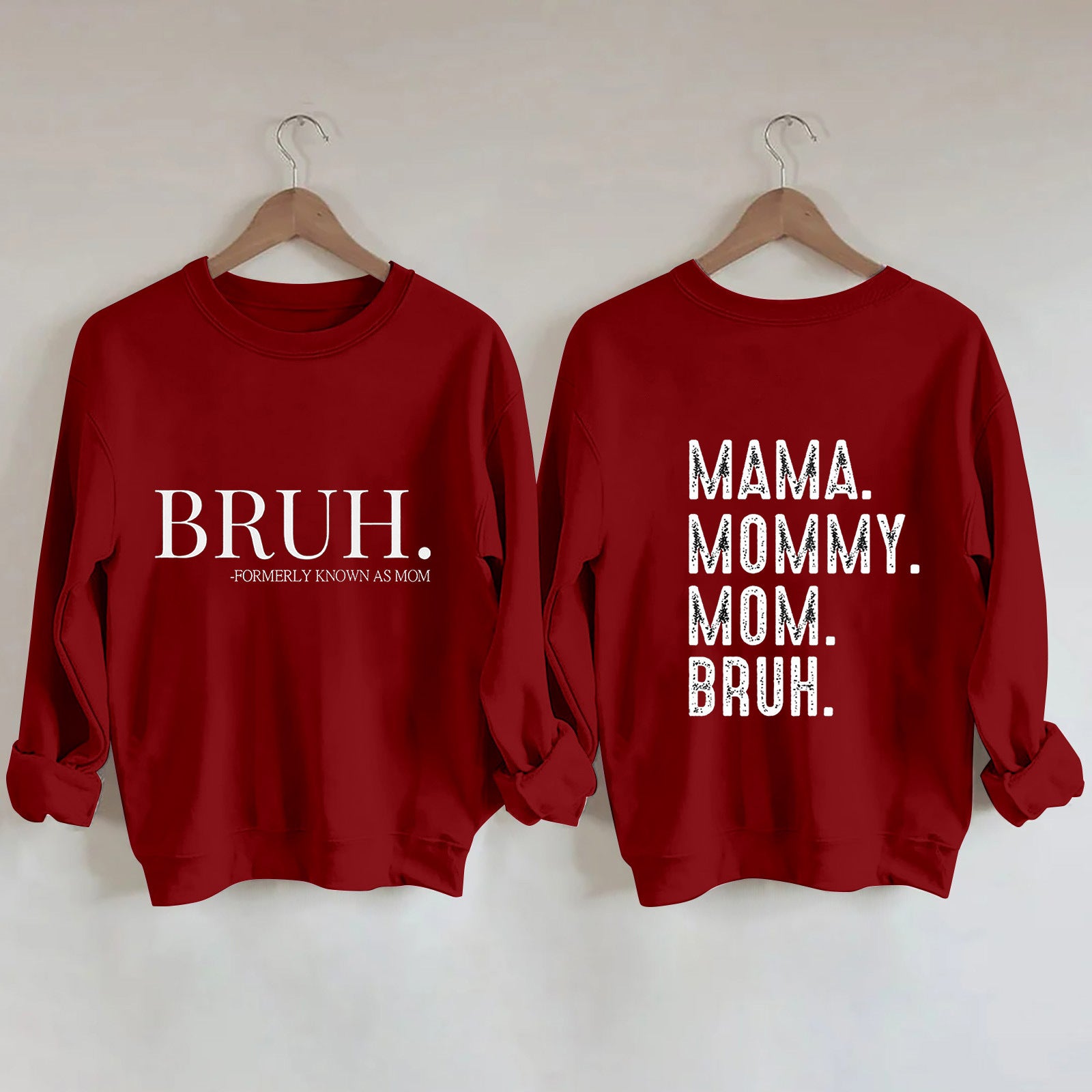 Simple Letter Printed Round Hoodie