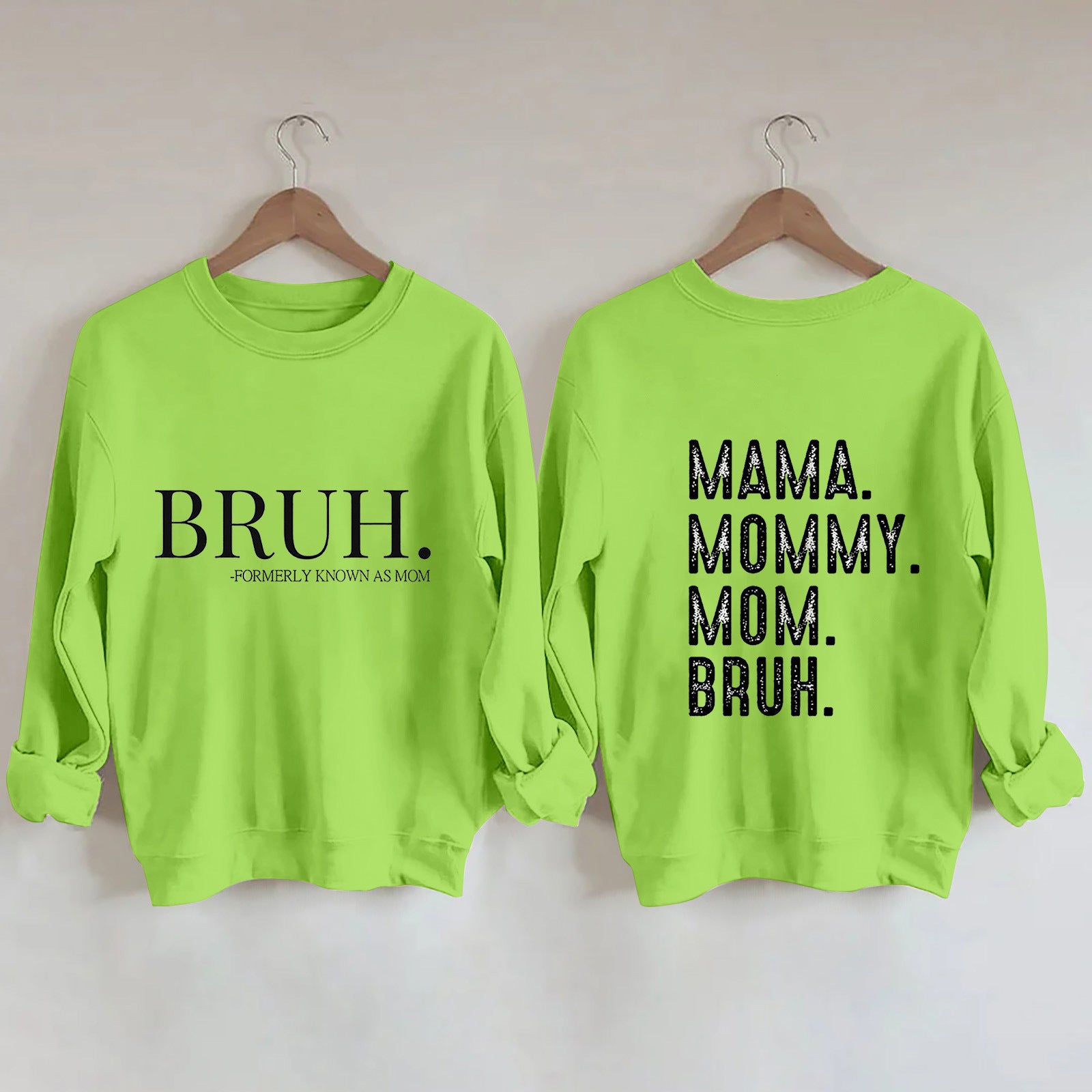 Simple Letter Printed Round Hoodie
